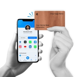 Qlem NFC Digital Smart Business Card | (QC-Woo-Cherry)