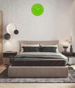 Green Simple Plain Wall Clock With Numerals