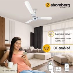 Atomberg Studio Smart+ 1200mm BLDC Motor 5 Star Rated Ceiling Fan With Remote