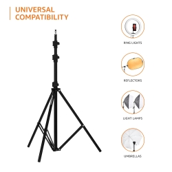 Amazon Basics 9 Feet Long Aluminum Alloy Light Stand For Ring Light, Reflector, Flash Units, Diffuser, Portrait, Softbox, Studio Lighting