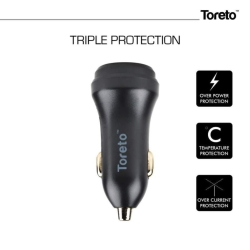 Toreto TOR-401 Rapid Dual Port 2.4 Amp Car Charge