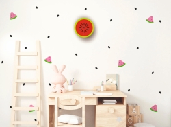 Watermelon Wall Clock With Minute Markers