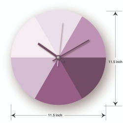 Purple Shades Circle Wooden Wall Clock