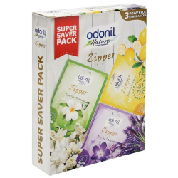 Odonil 3 Powerful Fragrances Zipper: 3X10 Gms