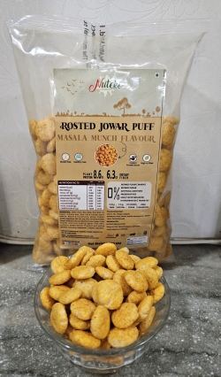 NUTEKO Roasted Jowar Puff Masala Munch Flavour 100 Gm Gluten Free, Vegan Healthy Teasty Snacks For Man Woman & Kids Low In Calories, Sodium, And Fat