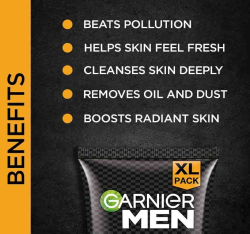 Garnier Men Turbo Bright Double Action Face Wash