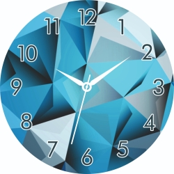 Sky Blue Palette On Birchply Wall Clock